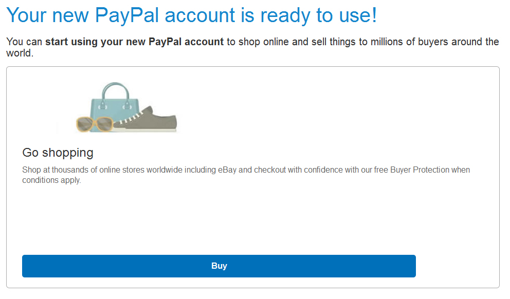 PayPal regisztráció 6. lépés